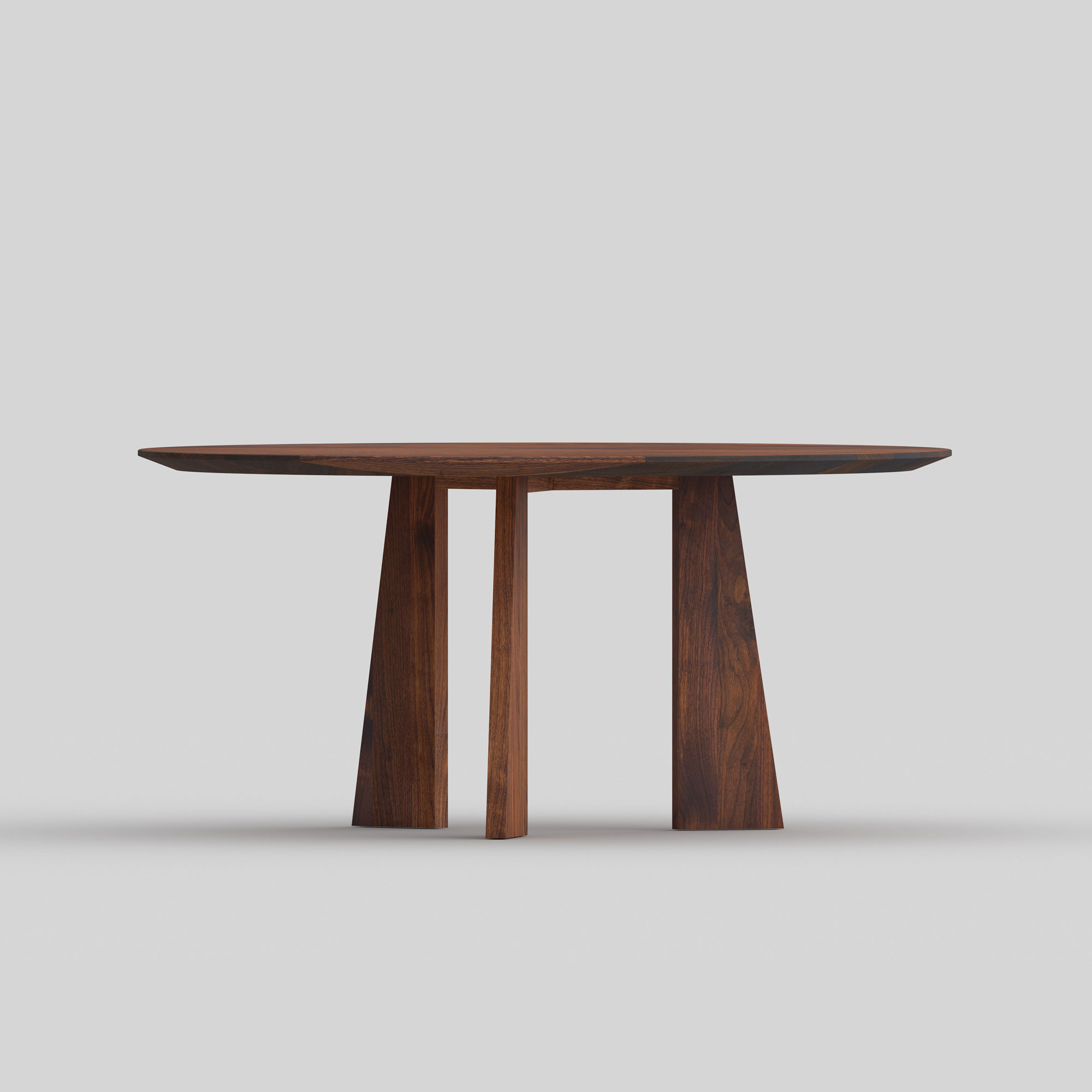 Luxury Table PYLON ROUND cam1 custom made in solid wood by vitamin design