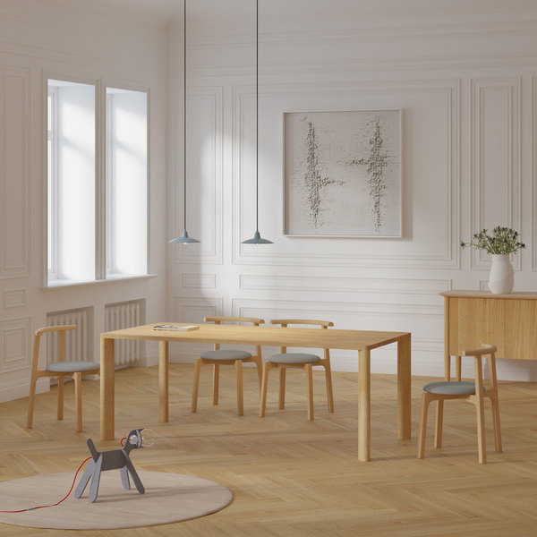 Frameless Solid Wood Table MOLLIS cam10000 custom made in solid wood by vitamin design