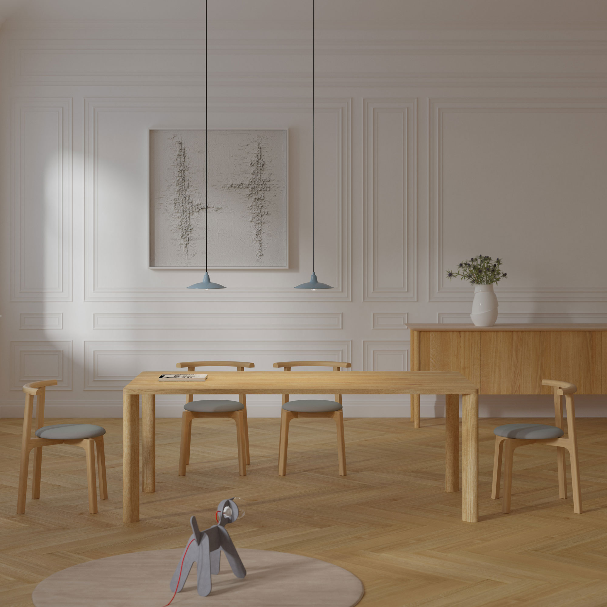 Frameless Solid Wood Table MOLLIS cam10000 custom made in solid wood by vitamin design