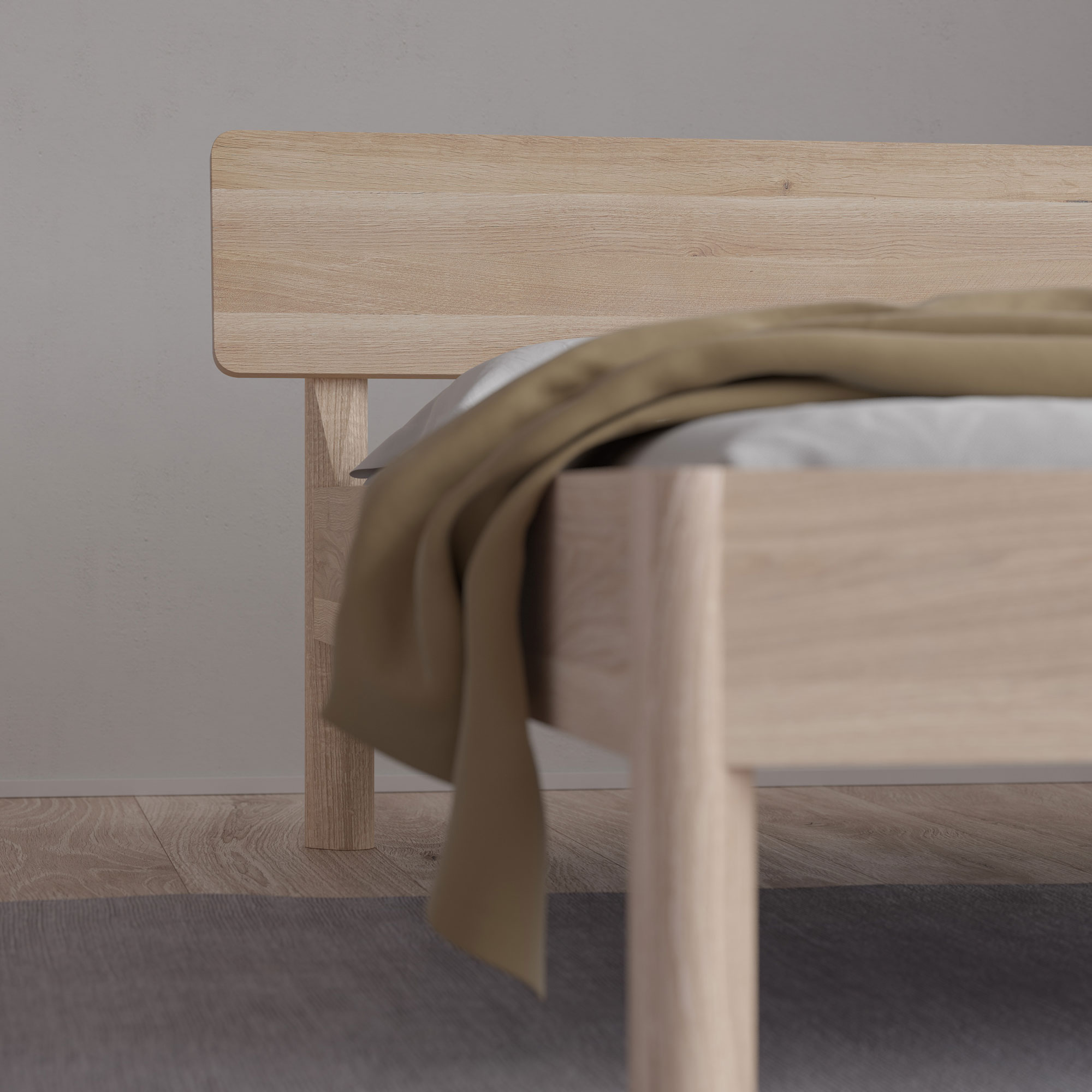 Simple elegance Bed MOLLIS cam3 custom made in solid wood by vitamin design