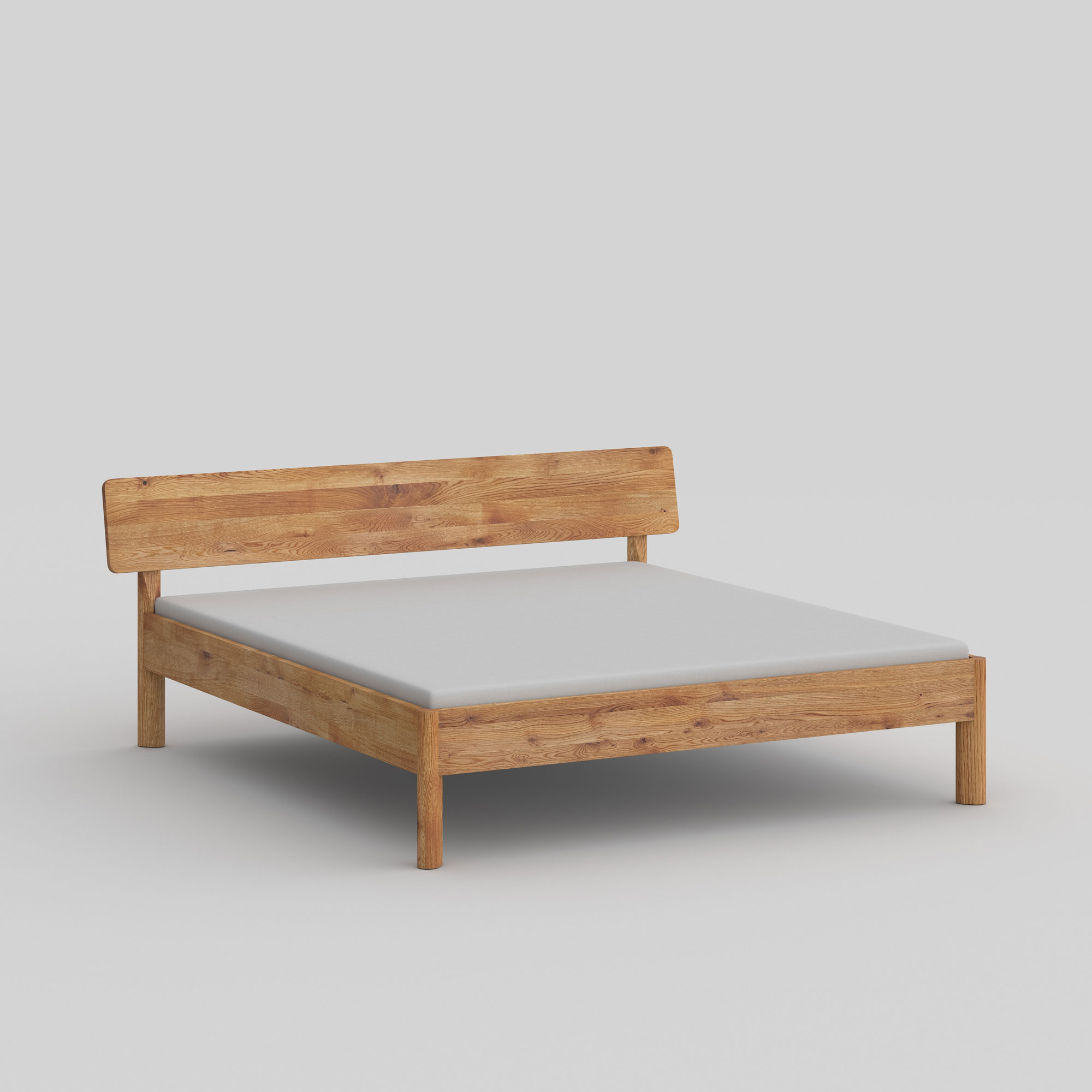 Simple elegance Bed MOLLIS cam3 custom made in solid wood by vitamin design