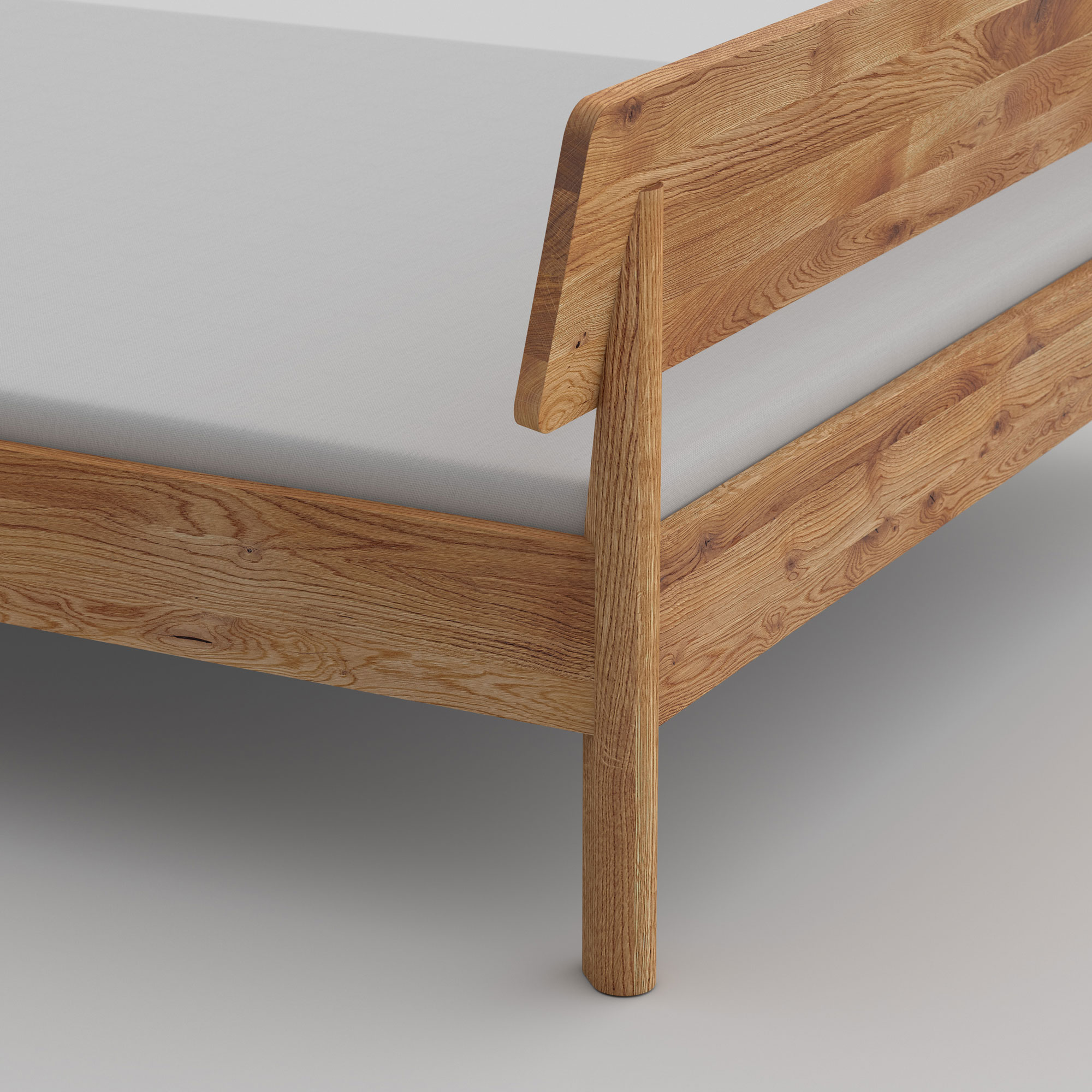 Simple elegance Bed MOLLIS cam3 custom made in solid wood by vitamin design