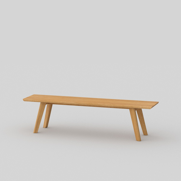  Bench RIVANO cam1 custom made in Solid oak, oiled by vitamin design