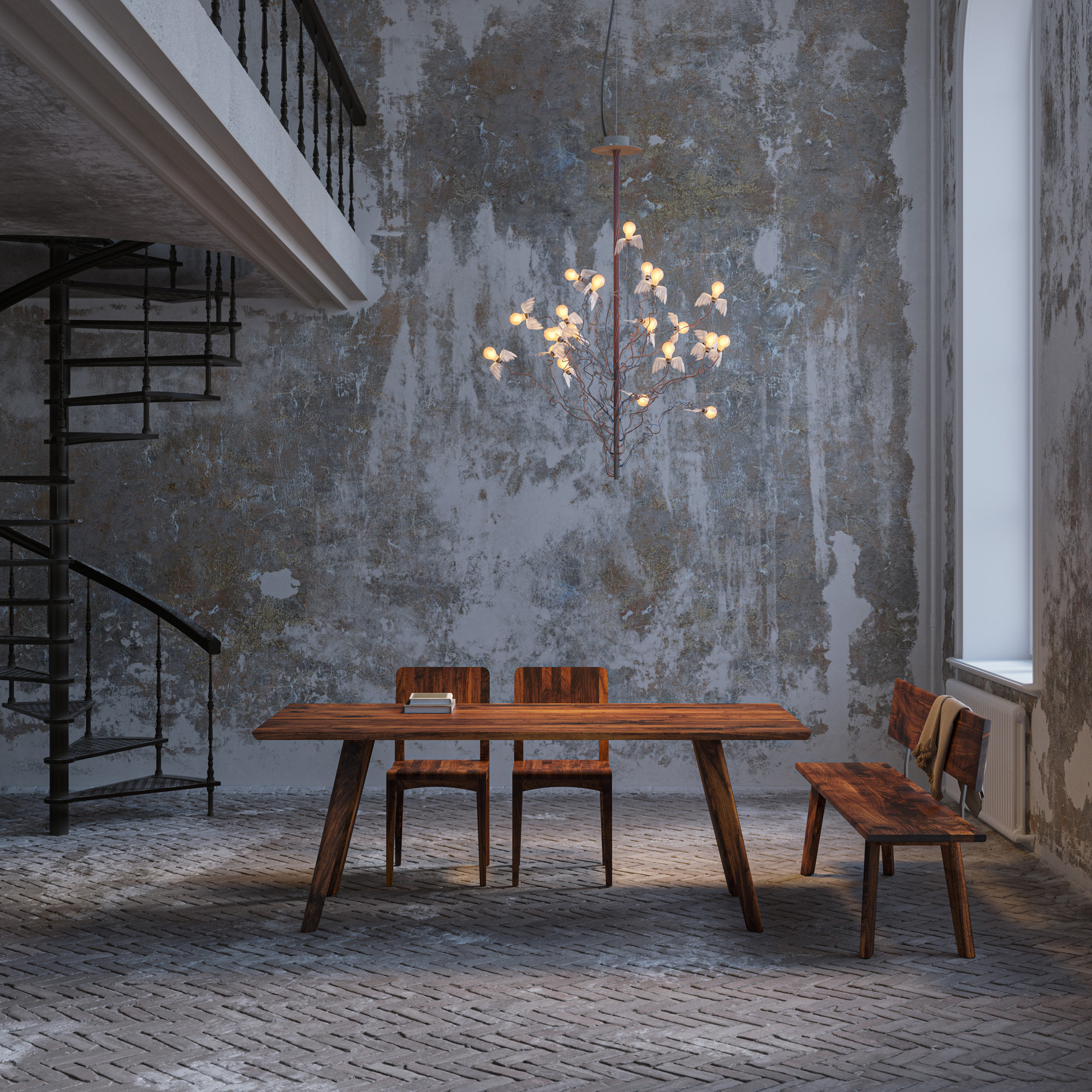  Bench RIVANO cam1 custom made in solid wood by vitamin design