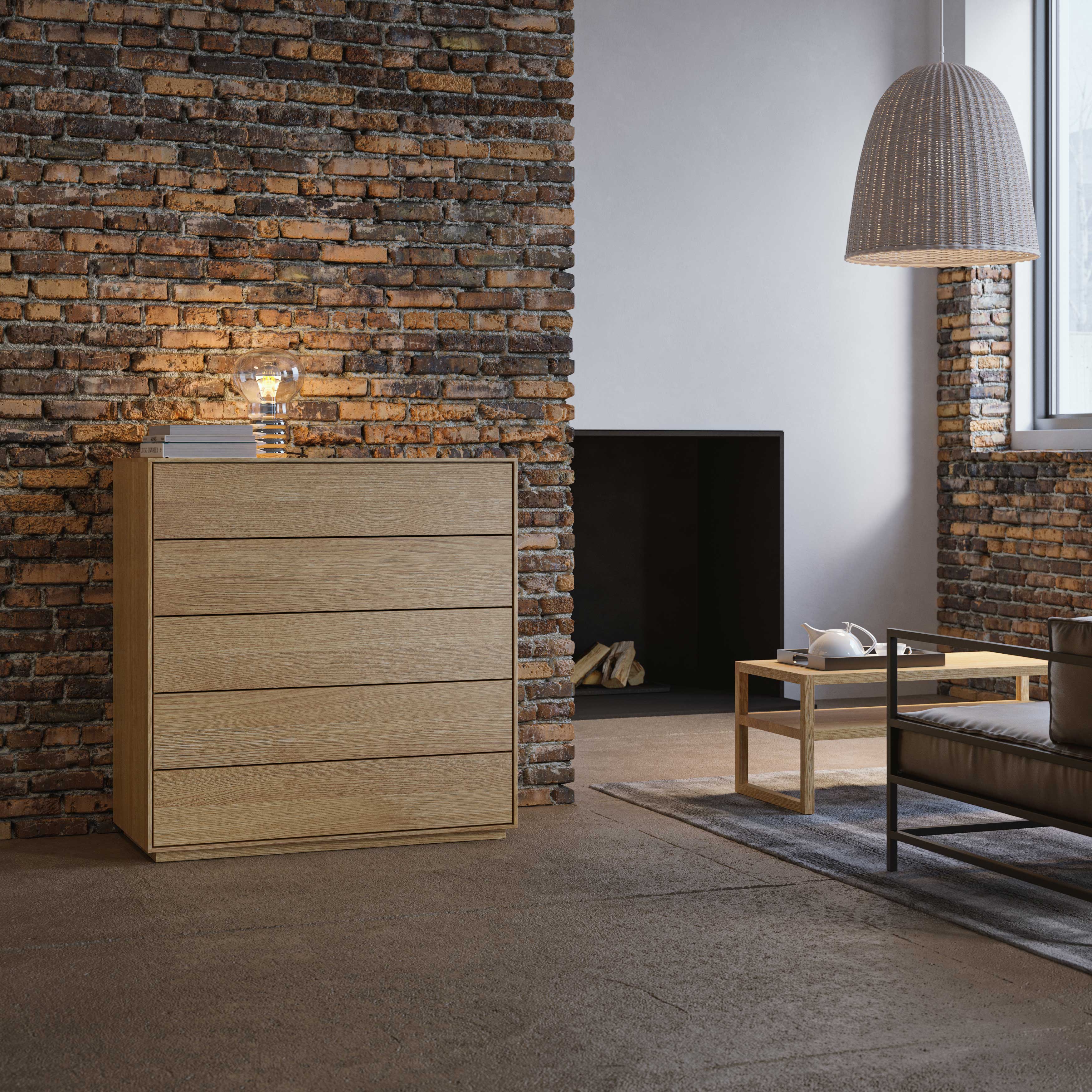 Wood dresser Sideboard IOTA N cam1 custom made in solid wood by vitamin design