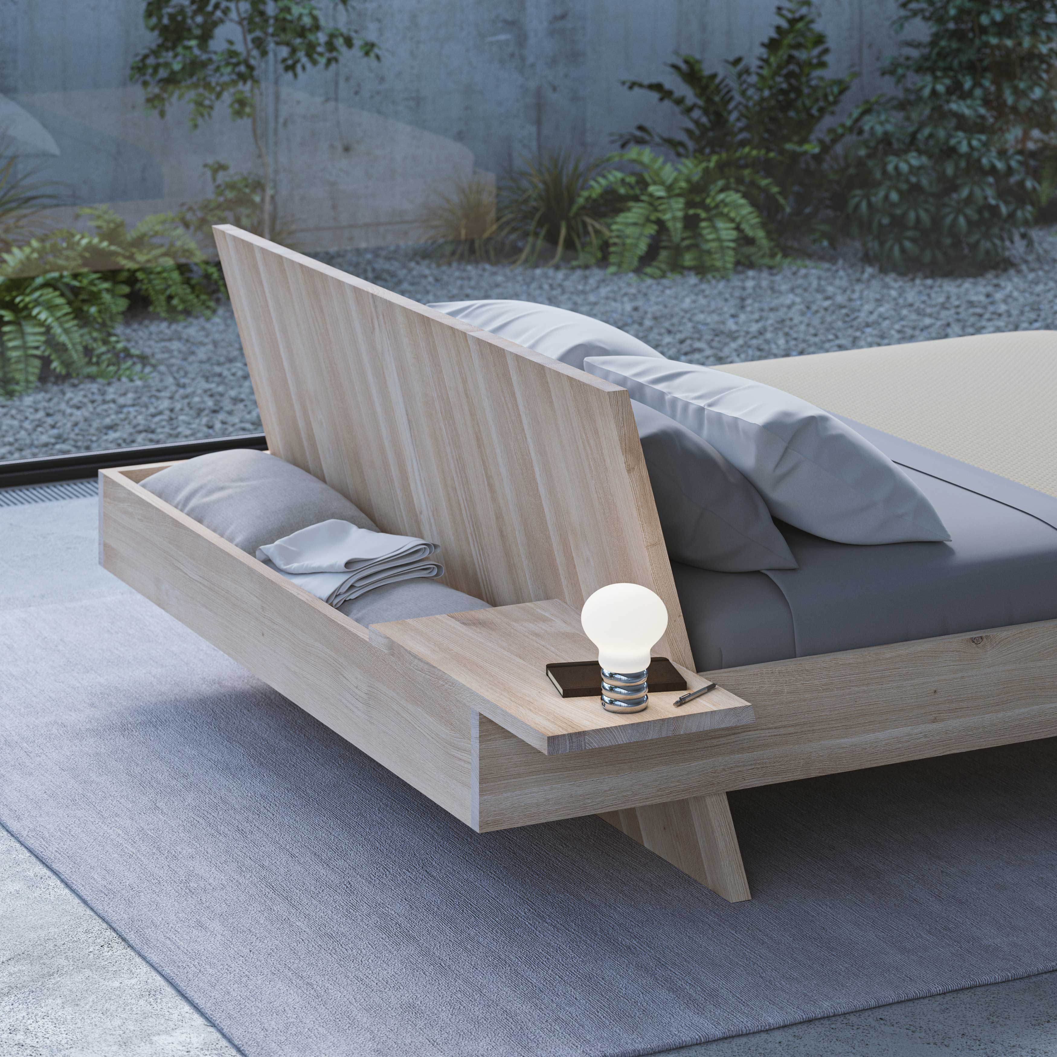 Design Solid Wood Bed SOMNIA cam99 custom made in solid wood by vitamin design