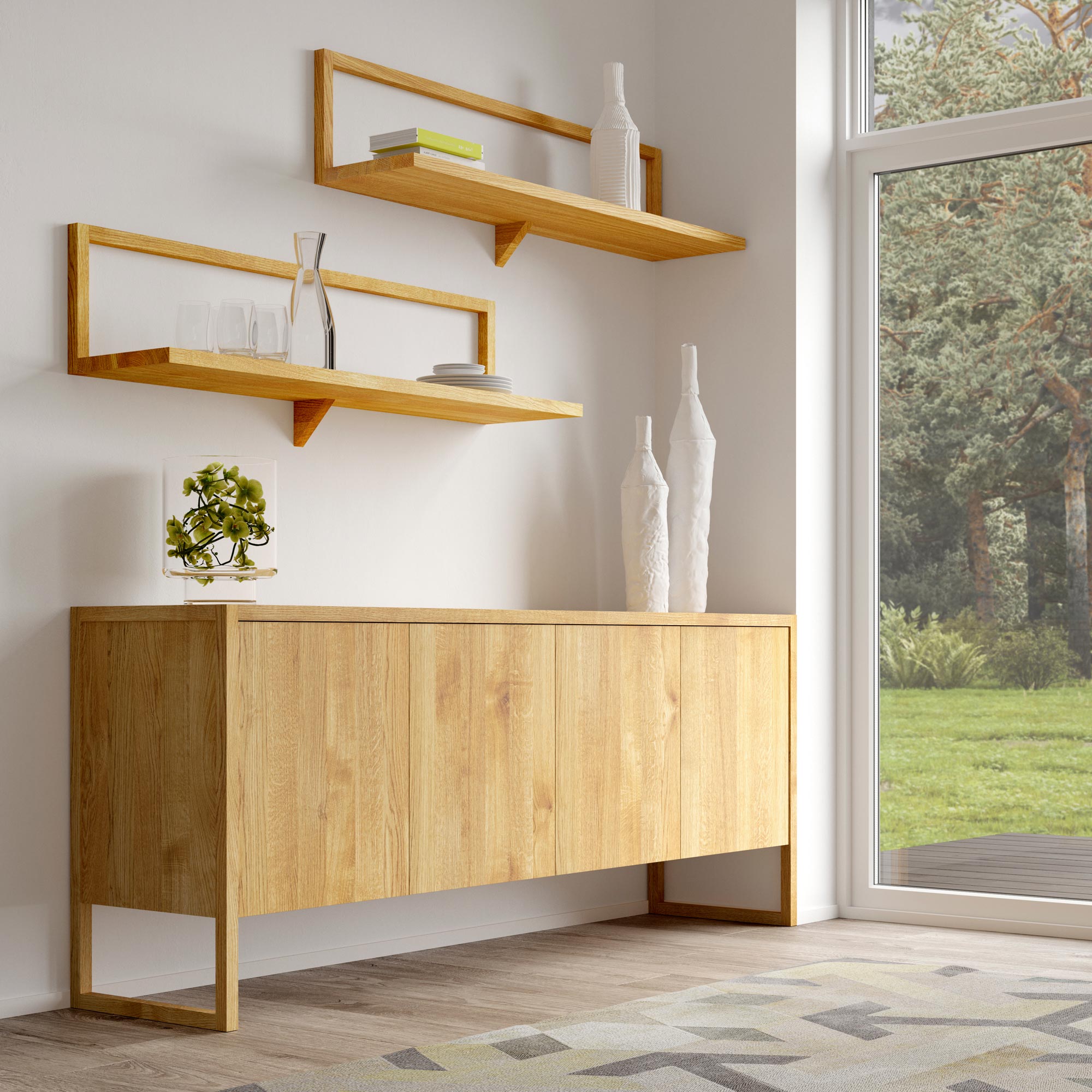 BIO-MDF Wood Sideboard SENA cam1 custom made in solid wood by vitamin design