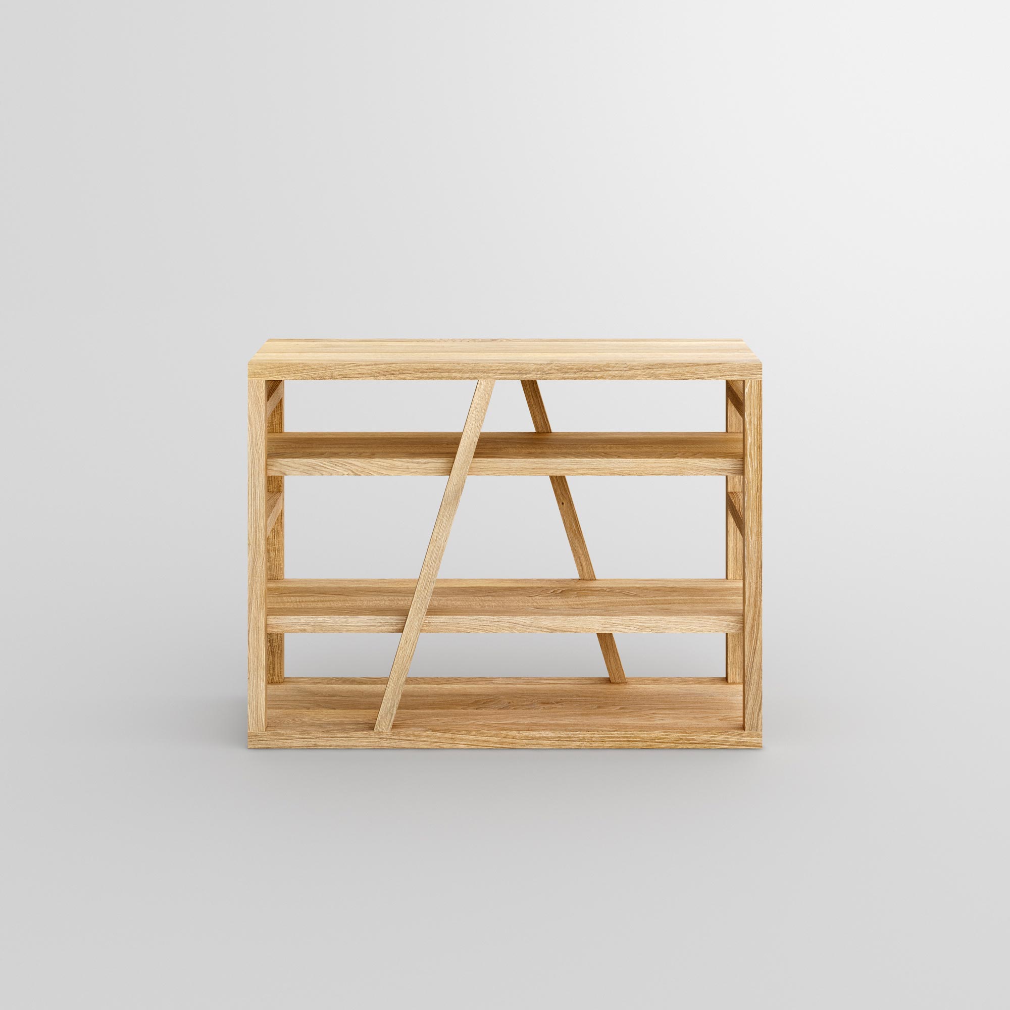 Wooden Shelf FACHWERK cam2 custom made in solid wood by vitamin design
