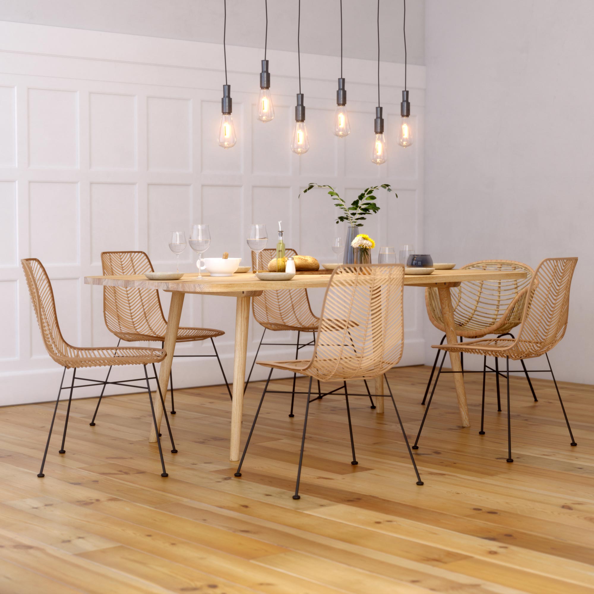 Wood Dining Table UNA Final1 custom made in solid wood by vitamin design