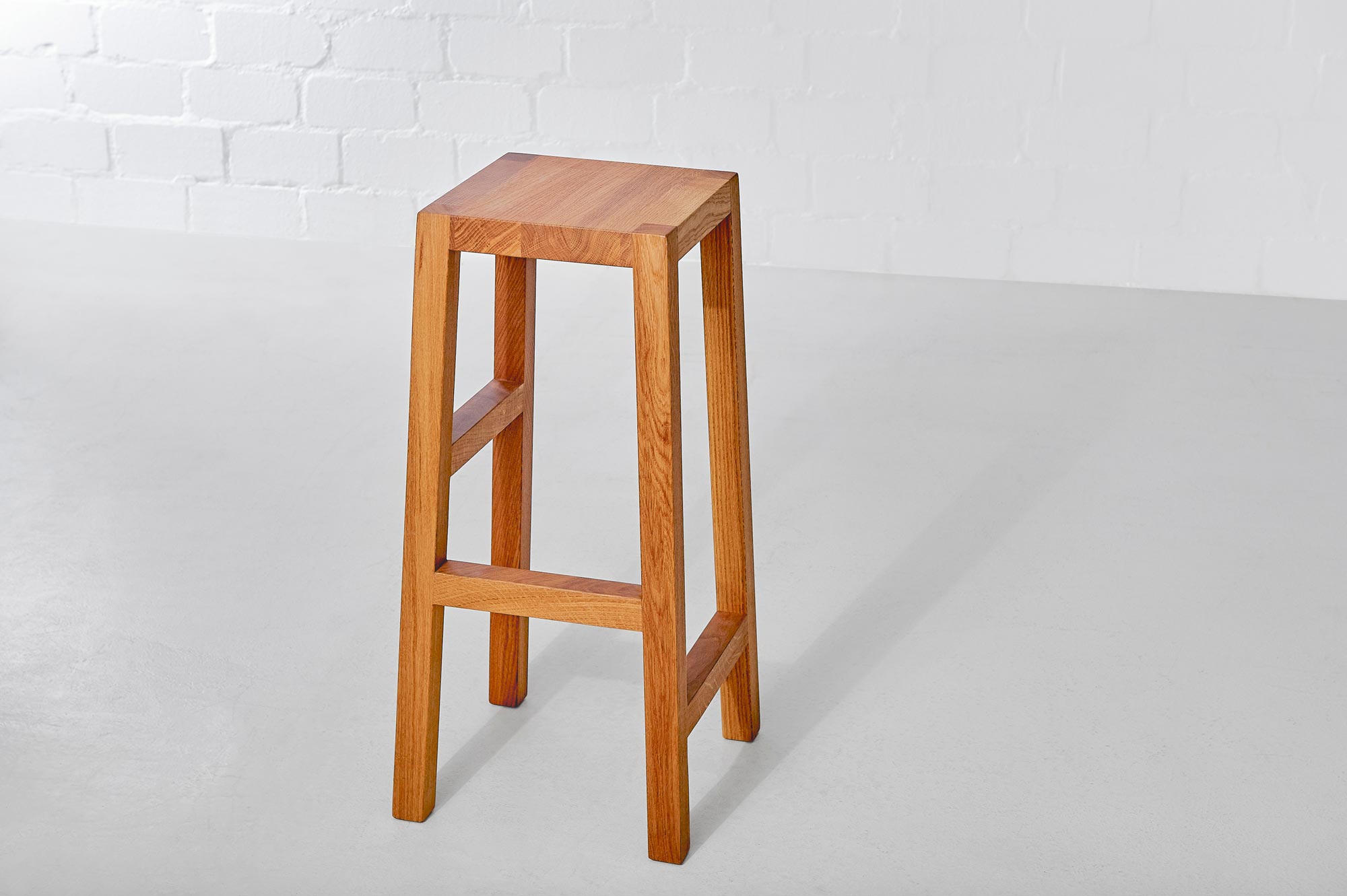 Solid Wood Stool TANTUM Edited custom made in solid wood by vitamin design