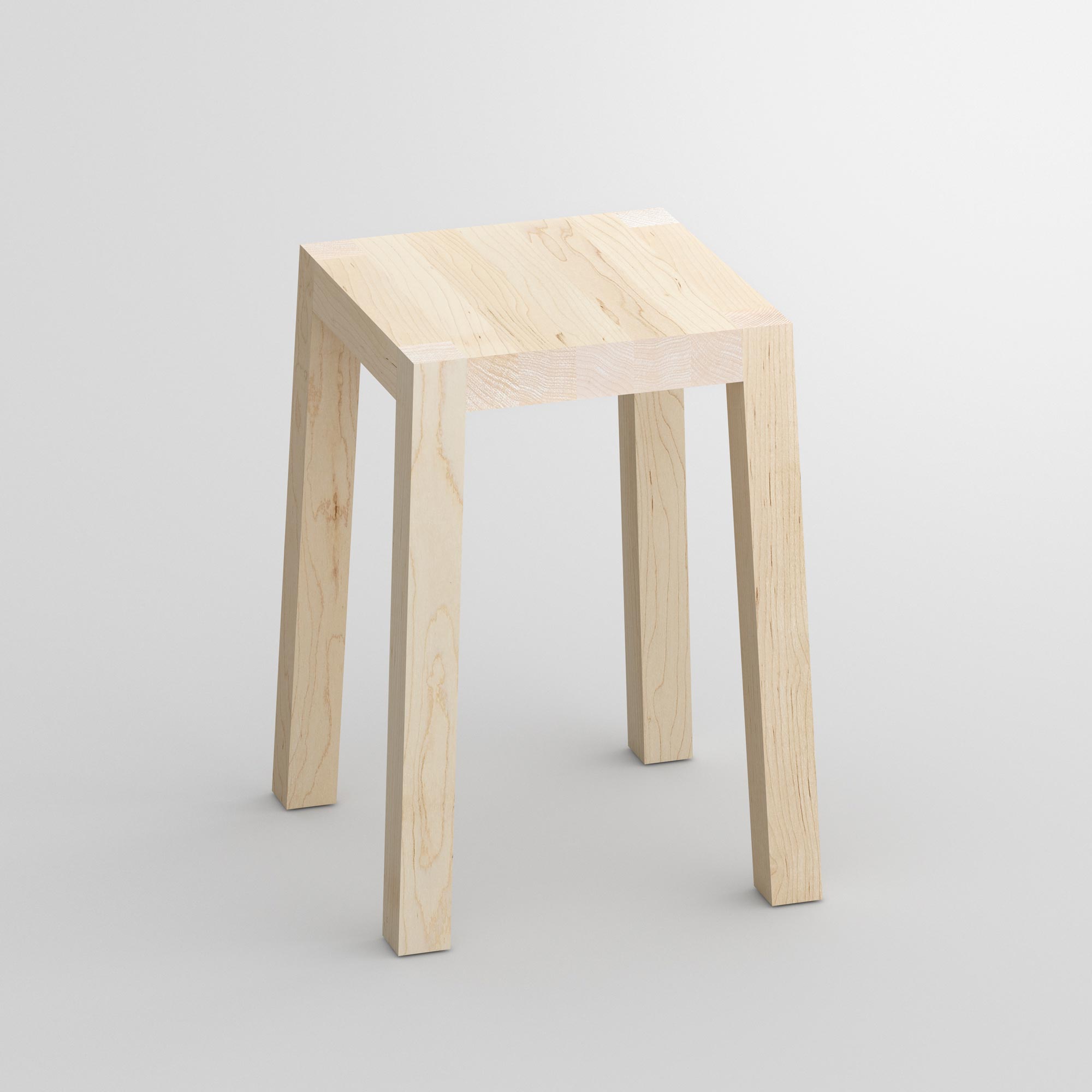 Solid Wood Stool TANTUM cam1 custom made in solid wood by vitamin design