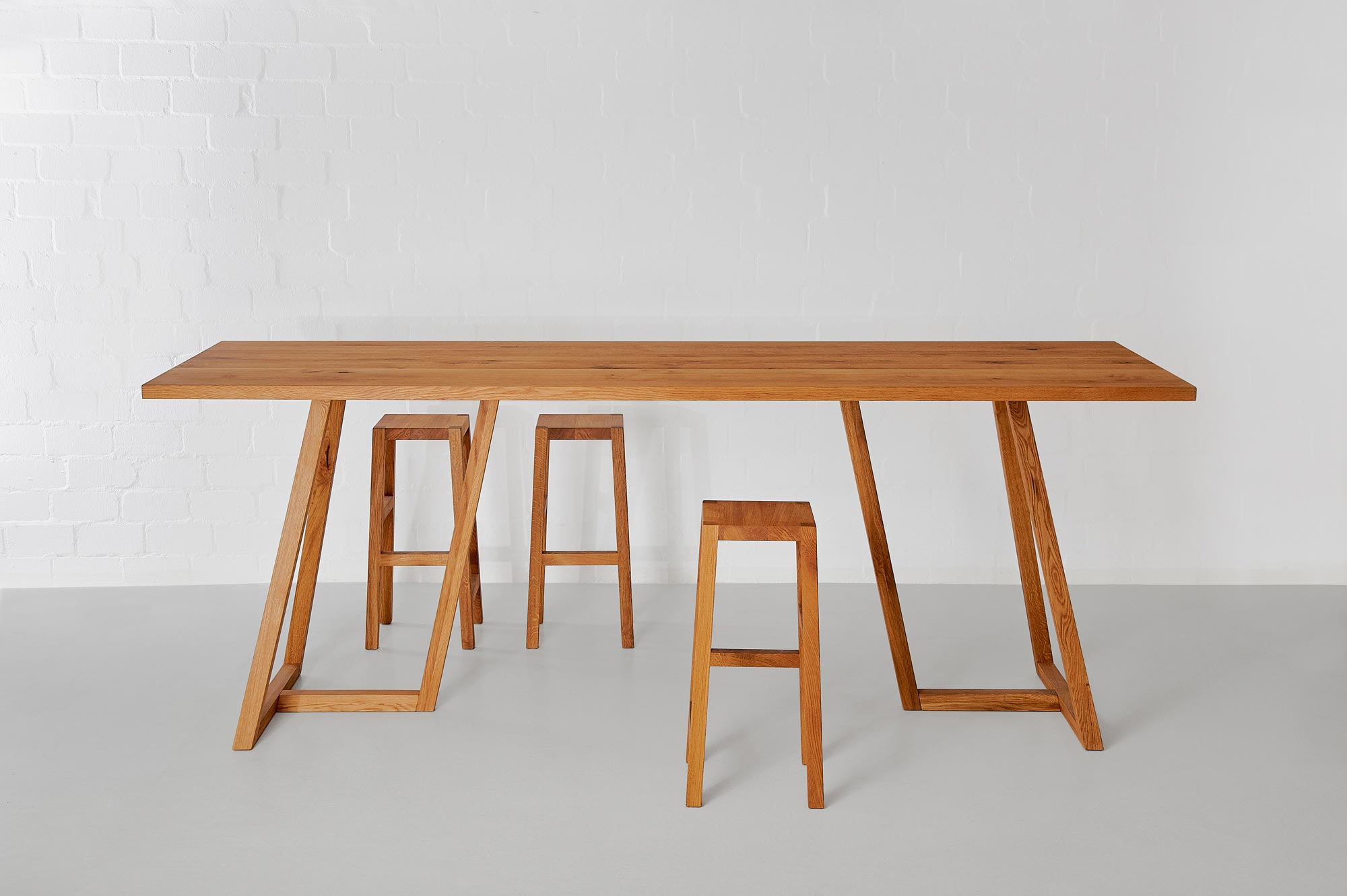 Solid Wood Stool TANTUM Edited custom made in solid wood by vitamin design